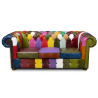 Sofa skórzana Classic 3 patchwork kolorowa